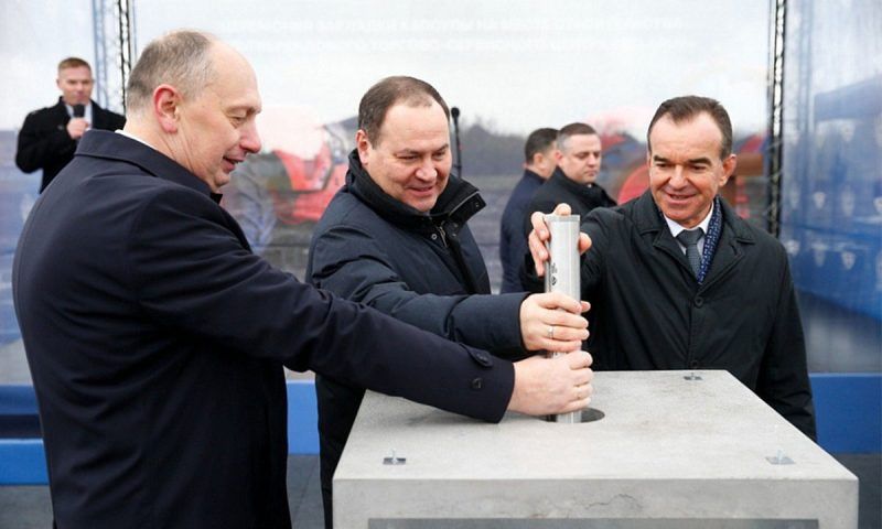 Памятную капсулу на месте будущего центра «BELARUS» заложили в Краснодаре