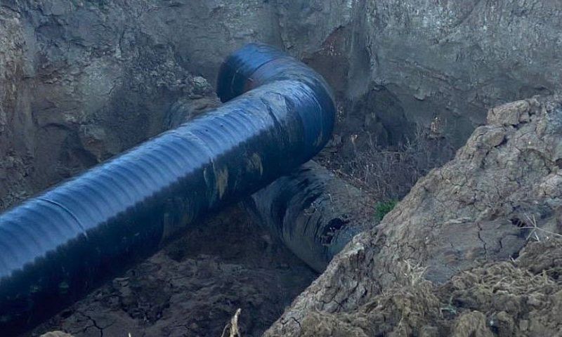 Новый участок группового водопровода врезали в Темрюкском районе