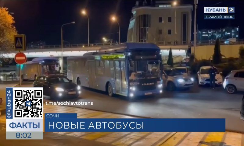 В Сочи прибыла первая партия новых экологичных автобусов