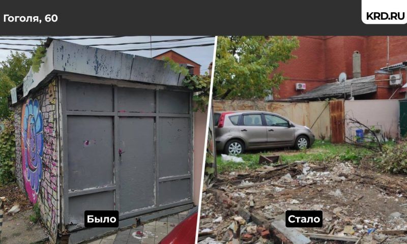 Три торговых точки и более 90 гаражей снесли в Краснодаре за две недели