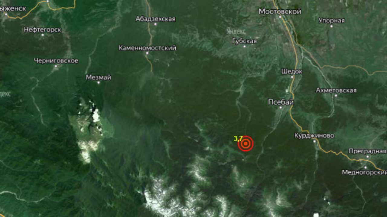 Землетрясение магнитудой 3,7 произошло в Мостовском районе - 29 января,  2024 Все новости, Происшествия «Кубань 24»