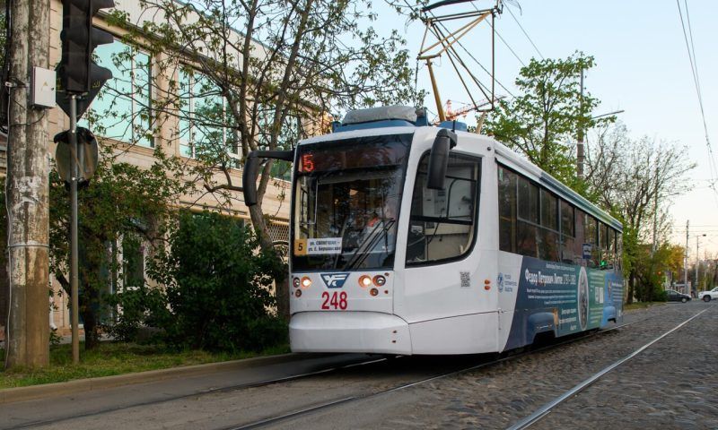 В Краснодаре на два дня изменится маршрут трамваев № 5 и № 8 в вечернее время