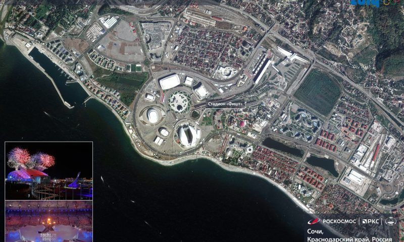 «Роскосмос» опубликовал спутниковый снимок Олимпийского парка Сочи