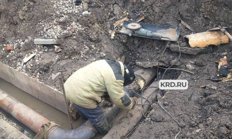 Аварию на теплосети в Комсомольском микрорайоне Краснодара устранили