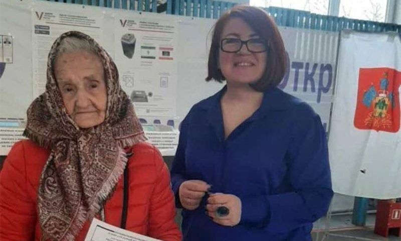 В Краснодаре 101-летняя избирательница проголосовала на участке