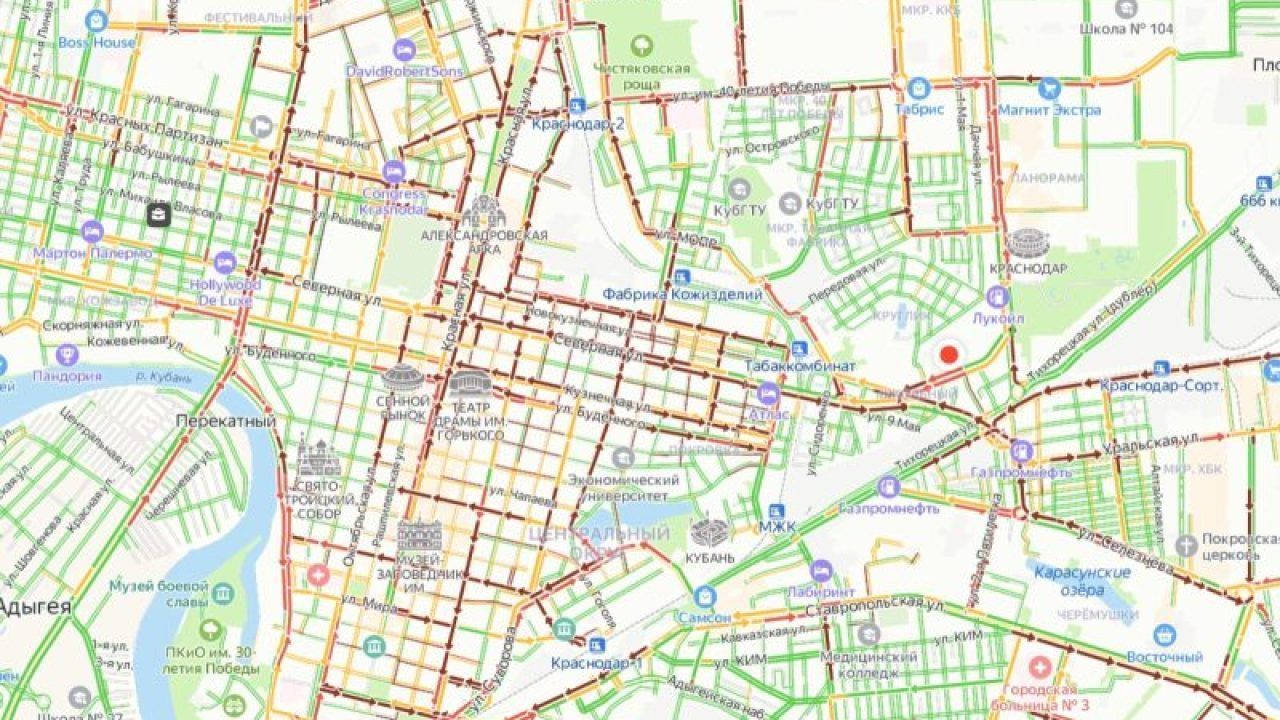 Краснодар 6 марта неожиданно увяз в 10-балльных пробках - 6 марта, 2024 Все  новости, Общество «Кубань 24»