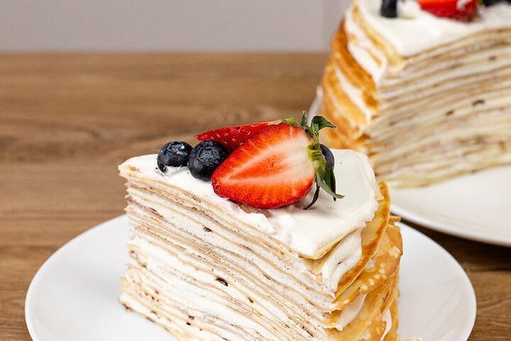 Простой рецепт вкусного весеннего блинного торта