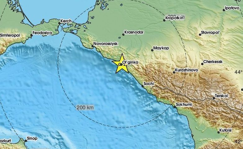Землетрясение магнитудой от 3,6 до 4,0 произошло под Туапсе
