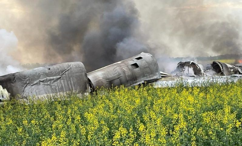 Бомбардировщик Ту-22М3 упал в Ставропольском крае