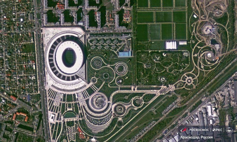 Спутниковый снимок парка «Краснодар» опубликовал «Роскосмос»