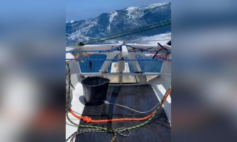Вышедший на связь яхтсмен из Геленджика опубликовал видео из океана в Аргентине