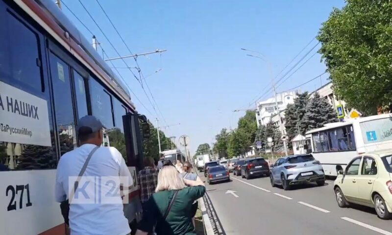 Из-за неисправности встали 7 трамвайных маршрутов на Ставропольской в Краснодаре
