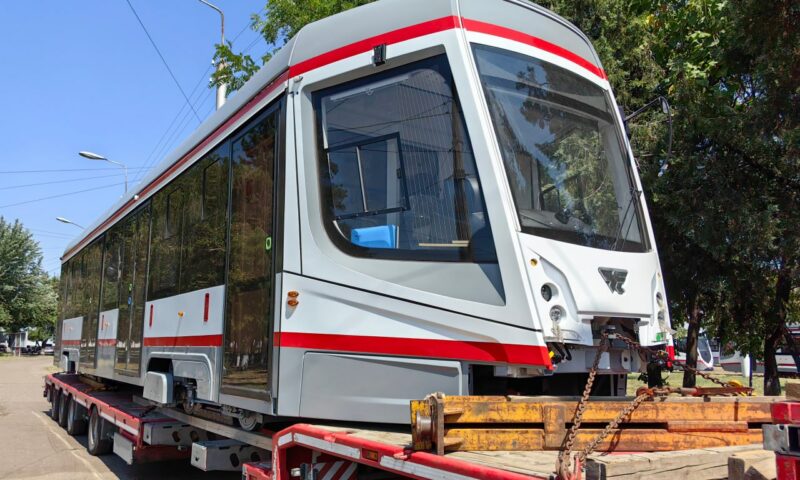 Первый трамвай из новой партии 2024 года приняли в Западном депо Краснодара