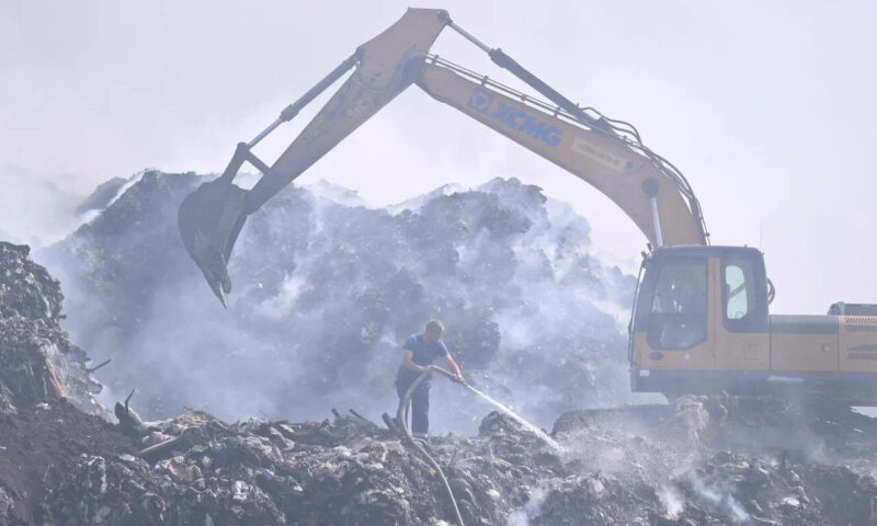 Пожар на мусорном полигоне в Копанском под Краснодаром локализовали