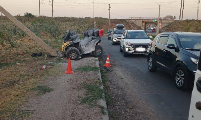 Водитель квадроцикла погиб от удара об опору ЛЭП в Кущевском районе