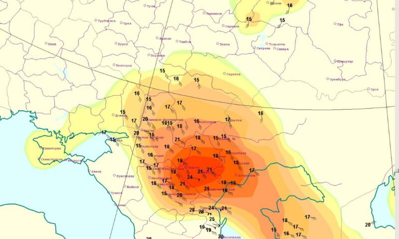 Мощные песчаные бури накрыли юг России, задело часть Краснодарского края