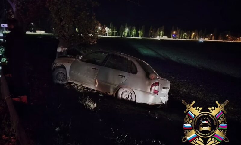 Водитель погиб за рулем легковушки, врезавшейся в дерево под Армавиром