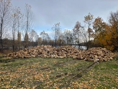 В Армавире начали укреплять берег реки Кубань