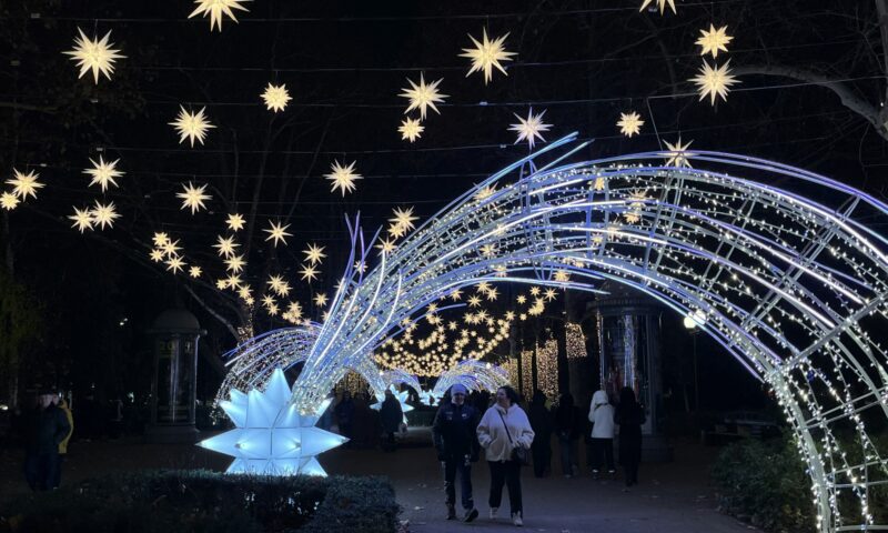 Монтаж новогодней иллюминации на Красной в Краснодаре завершат до декабря