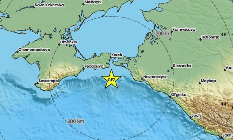 Землетрясение магнитудой 4,2 произошло 12 января в море недалеко от Анапы