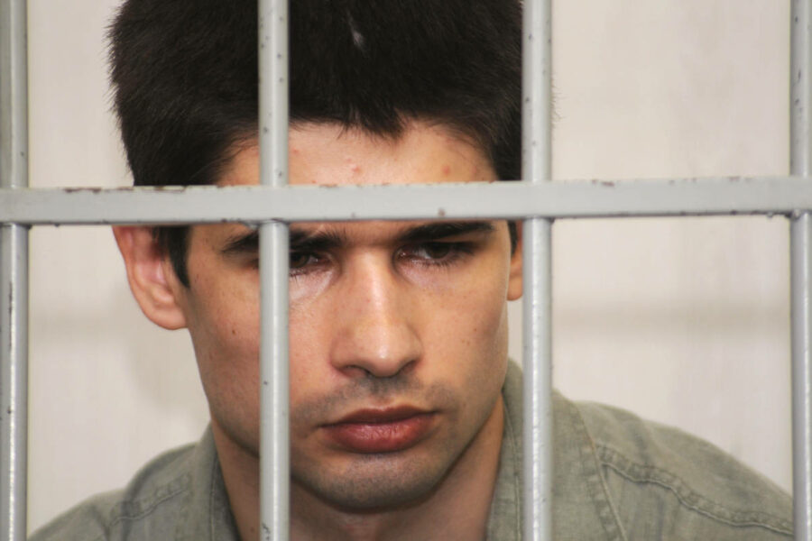 04 Илья Галкин, обвиняемый в организации взрывов на пляжах в Сочи в 2008-2009 годах, в Краснодарском краевом суде. Фото ИТАР-ТАСС