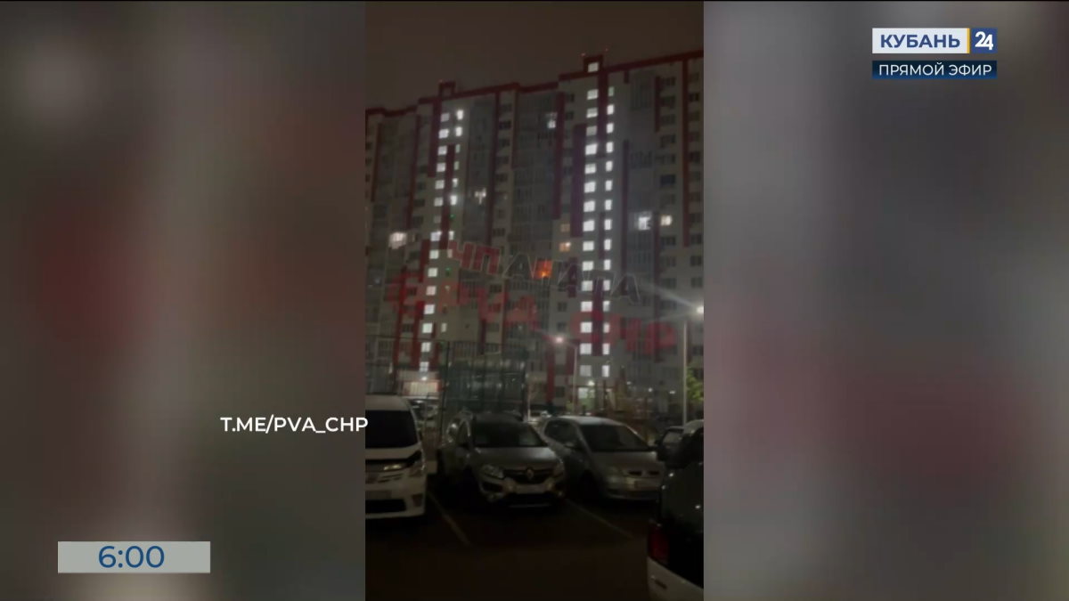 В Анапе ночью произошел пожар в многоэтажном доме, пострадал хозяин квартиры