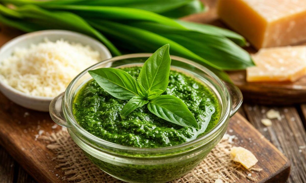 Два простых рецепта идеального соуса к мясу из черемши