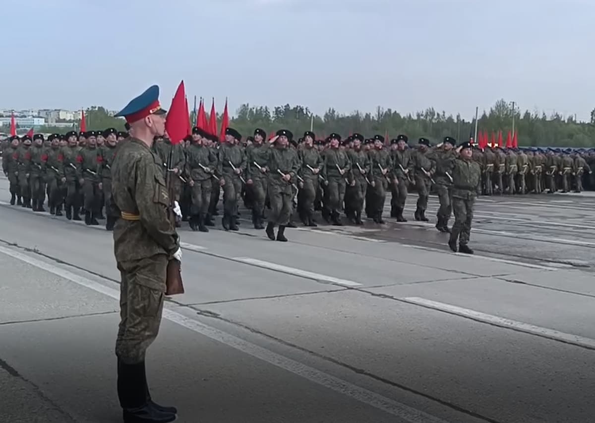 Кубанские казаки приняли участие в тренировке парада Победы в Москве