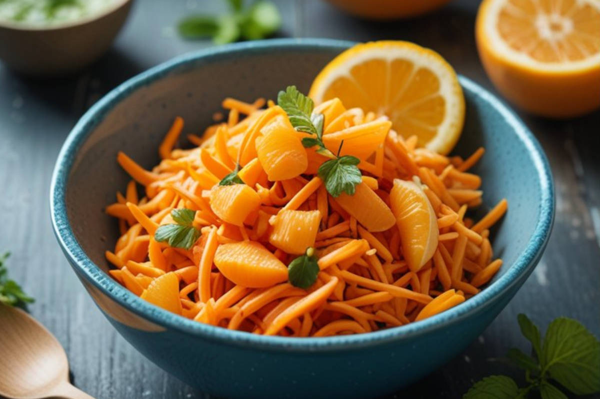 Совсем не странно! Легкий салат из моркови с апельсинами