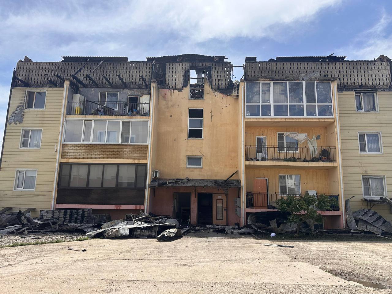 В Староминской 4 семьи из сгоревшей многоэтажки обратились за временным жильем
