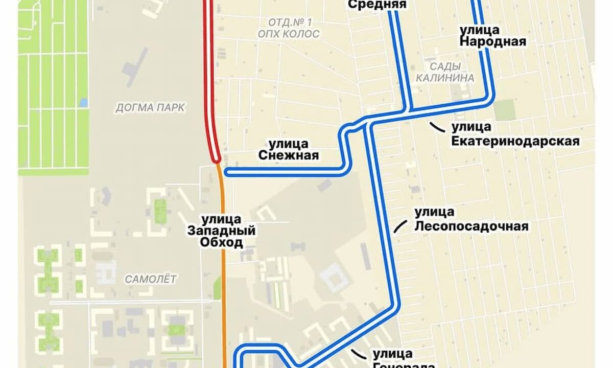 Схемы объезда разработали на Западном обходе Краснодара на время ремонта