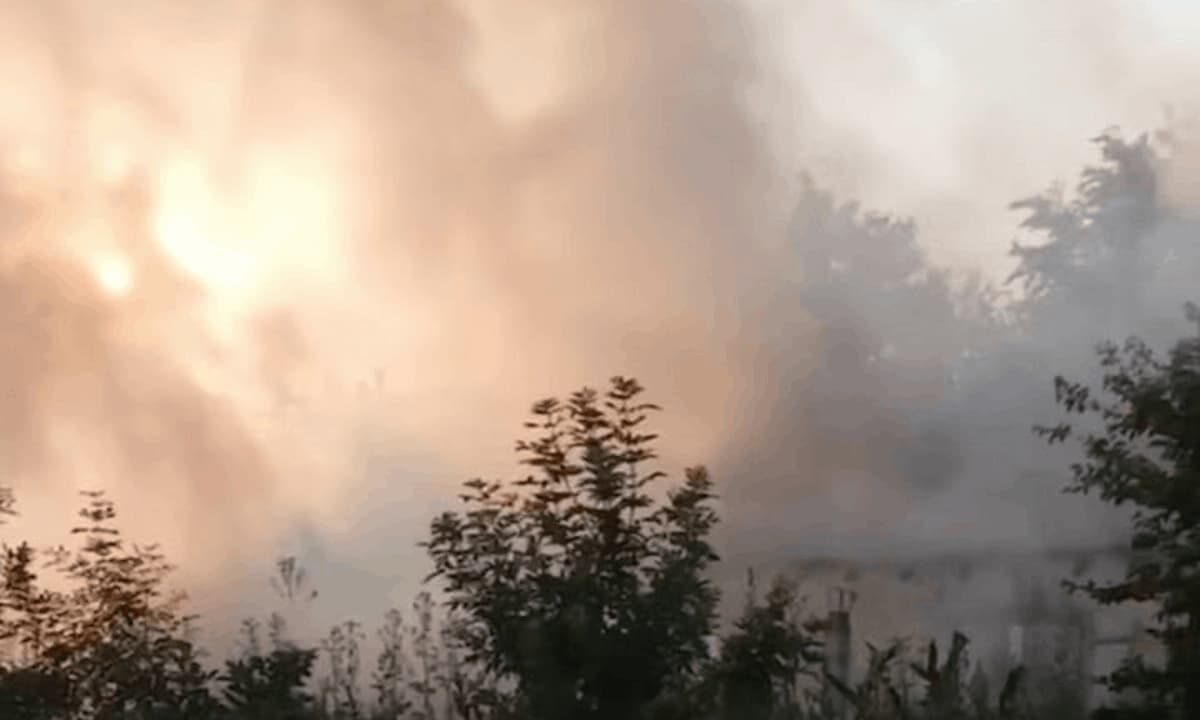 Две легковушки и гараж сгорели в хуторе под Анапой