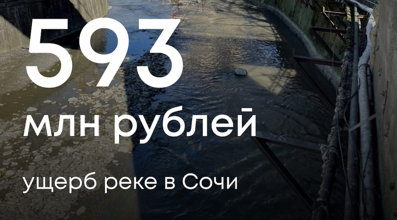 Водоканал Сочи обвинили в загрязнении реки Псахе, ущерб — 593 млн рублей