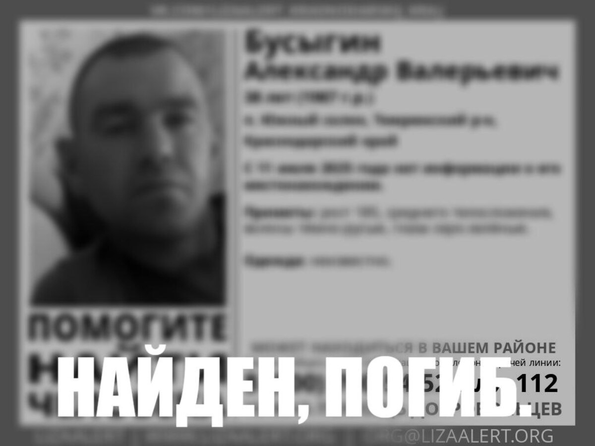 Мужчину, которого искали почти 2 недели, нашли мертвым в Темрюкском районе