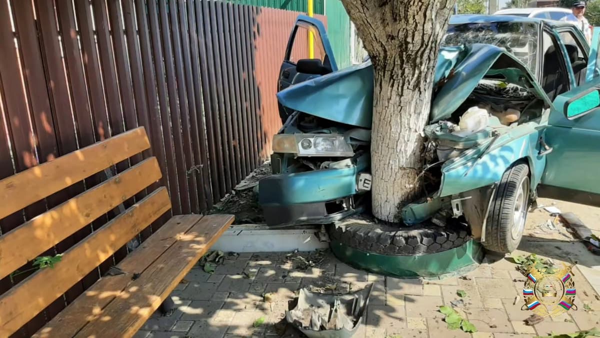 Женщина-водитель врезалась в дерево в Брюховецком районе, погиб пассажир