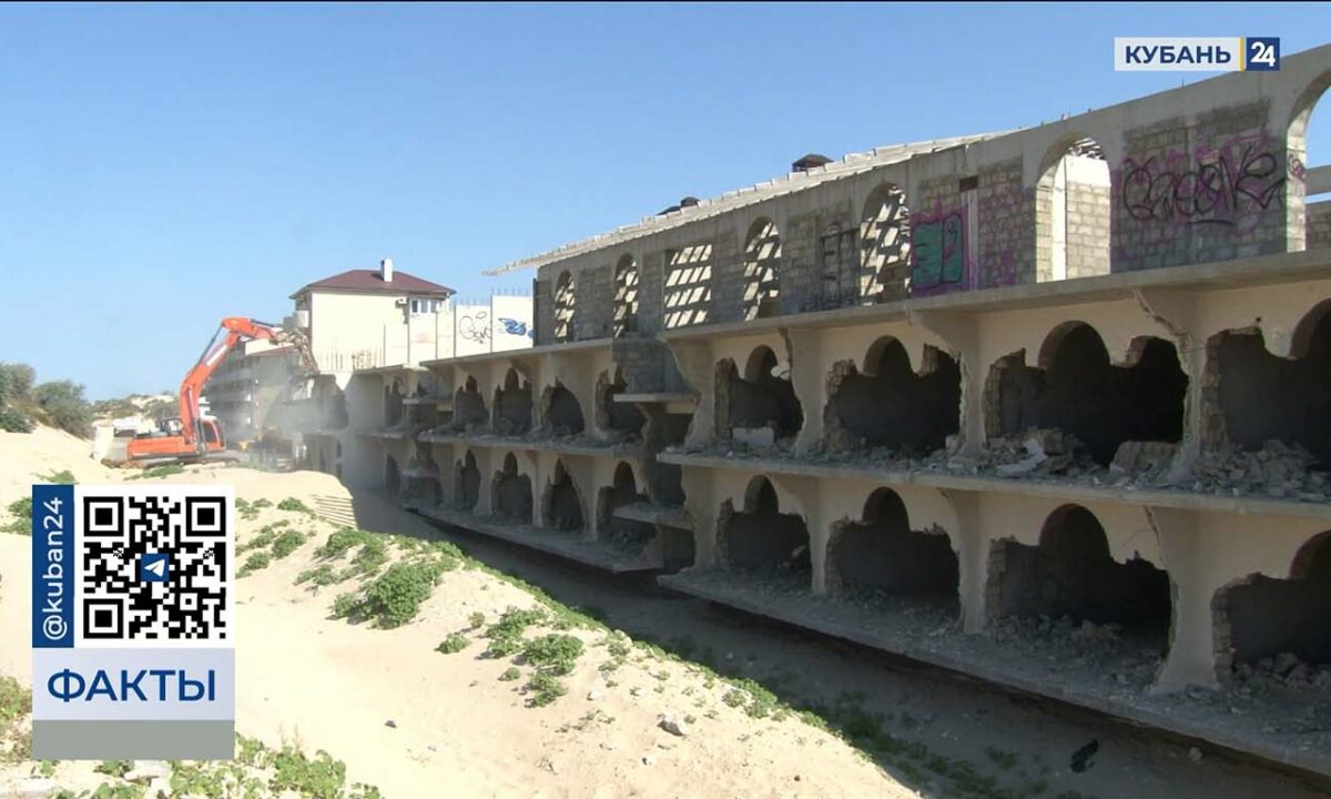 Нелегально построенную в прибрежной полосе гостиницу снесли в Анапе