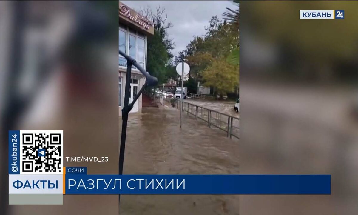 Ливни и смерчи привели к масштабным подтоплениям в Сочи. «Факты»