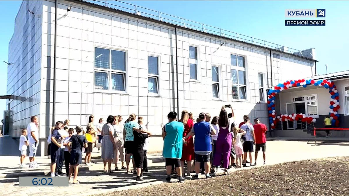 Новый спортивный зал открыли в школе в хуторе Красном Павловского района