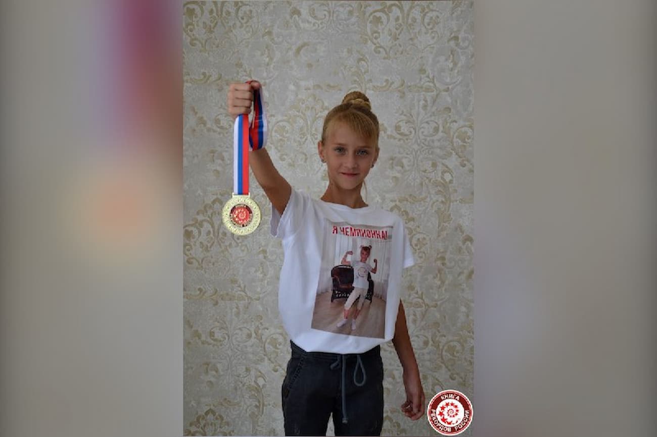 Первоклассница из Краснодара установила новый мировой рекорд по отжиманиям