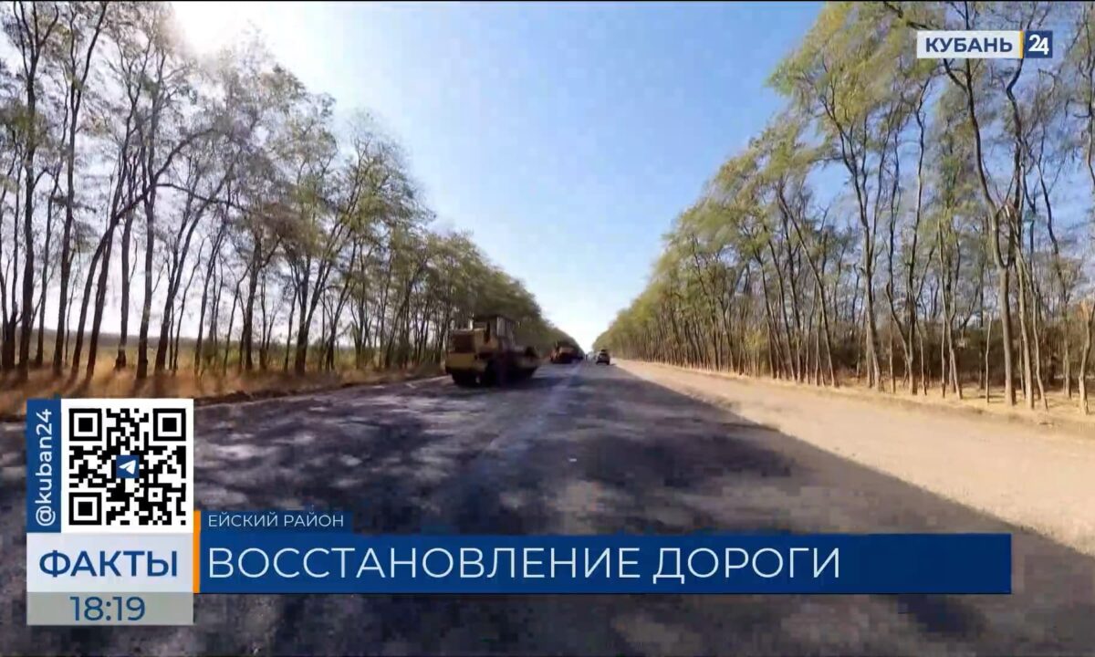 Два участка трассы Ейск — Копанская отремонтируют по нацпроекту на Кубани