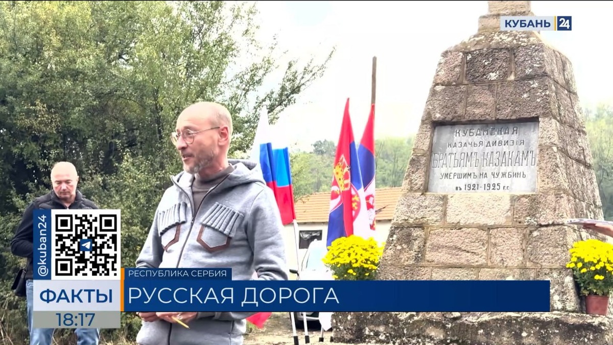 Установленные казаками Кубани указатели на «Русской дороге» обновили в Сербии