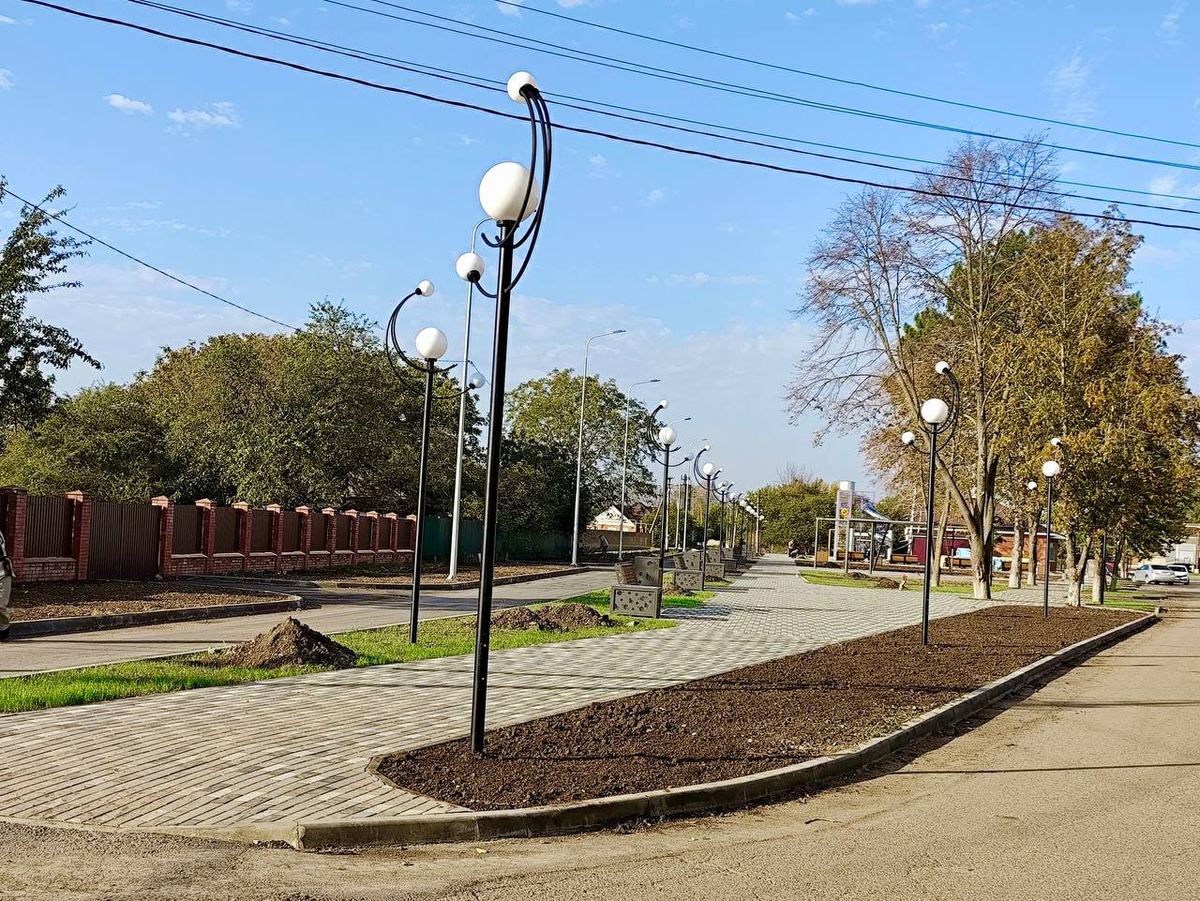 Благоустройство сквера Космонавтов в Тимашевском районе завершат в октябре