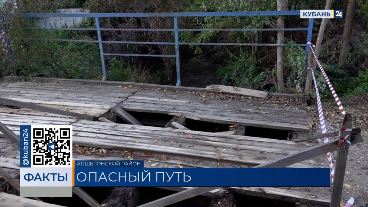 Срочного ремонта аварийного моста потребовали жители Апшеронска