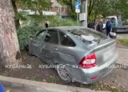 Пьяный водитель на «Приоре» въехал в банк в Краснодаре