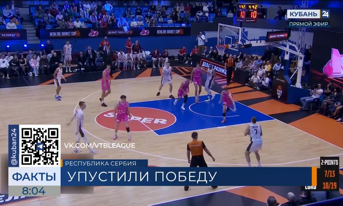 ПБК «Локомотив-Кубань» в групповом матче Basket Cup уступил белградской «Меге»