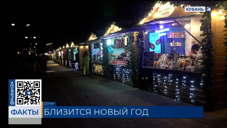 Рождественская ярмарка развернулась на улице Навагинской в Сочи