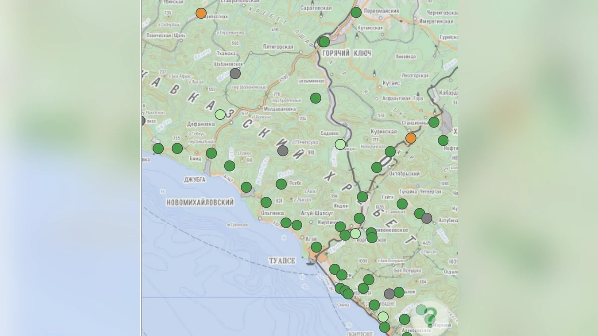 Подъем уровня воды зафиксировали в реках южной половины Краснодарского края