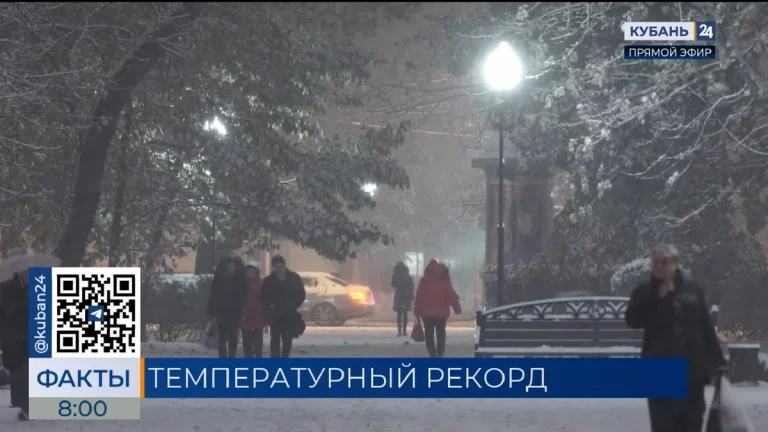 Самая холодная ночь ожидается в Краснодаре 14 января