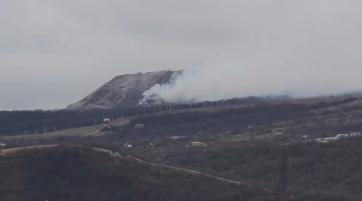 На мусорном полигоне в Новороссийске открылись очаги тления из-за земляных работ