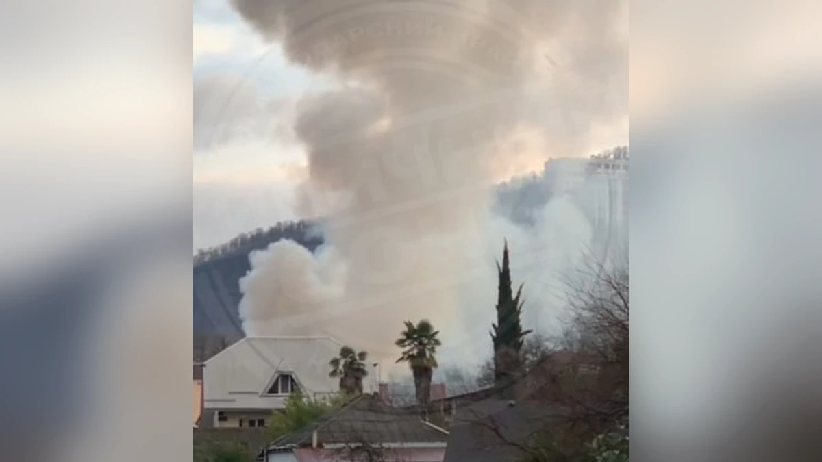 В Сочи загорелись два частных дома